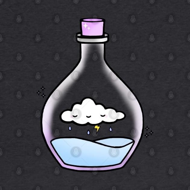 Storm Cloud Potion Bottle by staceyromanart